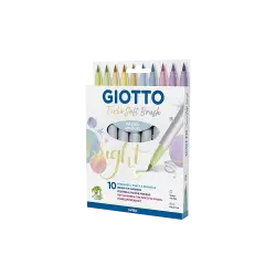 GIOTTO ΜΑΡΚΑΔΟΡΟΙ ΠΙΝΕΛΛΟ ΥΔΑΤΟΔΙΑΛΥΤΟΙ BLISTER TURBO SOFT 10 ΧΡΩΜΑΤΑ PASTEL ΑΣΣ