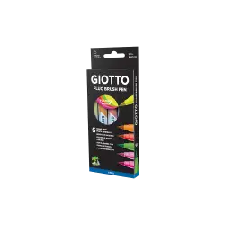 GIOTTO ΜΑΡΚΑΔΟΡΟΙ ΠΙΝΕΛΛΟ BLISTER TURBO SOFT 6 ΧΡΩΜΑΤΑ FLUO ΑΣΣΟΡΤΙ