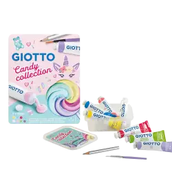 GIOTTO ΤΕΜΠΕΡΑ 7 ΧΡΩΜΑΤΑ 21ml ΜΕ ΜΟΛΥΒΙ & ΠΙΝΕΛΟ CANDY