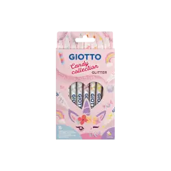 GIOTTO ΜΑΡΚΑΔΟΡΟΙ 3+ BLISTER Φ2.8mm 8 ΧΡΩΜΑΤΑ GLITTER CANDY
