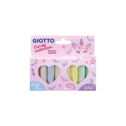 GIOTTO ΓΟΜΑ BLISTER 8 ΤΕΜΑΧΙΑ 6.5x1.5cm CANDY ΠΑΣΤΕΛ ΑΣΣΟΡΤΙ