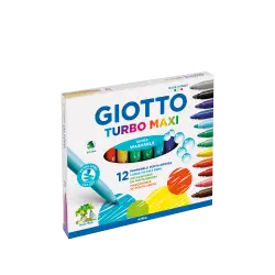 GIOTTO ΜΑΡΚΑΔΟΡΟΙ SUPERWASHABLE 3+ Φ5mm TURBO MAXI 12 ΧΡΩΜΑΤΑ
