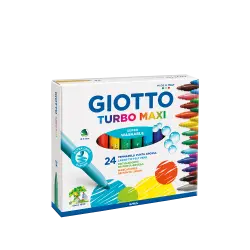 GIOTTO ΜΑΡΚΑΔΟΡΟΙ SUPERWASHABLE TURBO MAXI 3+ Φ5mm 24 ΧΡΩΜΑΤΑ