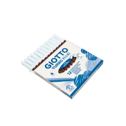 GIOTTO ΜΑΡΚΑΔΟΡΟΙ SUPERWASHABLE Φ5mm TURBO MAXI ΚΑΦΕ 12 ΤΕΜΑΧΙΑ (Το προιόν πωλείται σε μεμονωμένα τεμάχια του ενός)