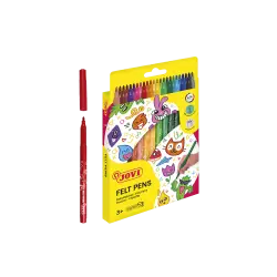 JOVI ΜΑΡΚΑΔΟΡΟΙ JUNIOR WHASHABLE ΧΑΡΤΙΝΟ BLISTER 24 ΧΡΩΜΑΤΑ 3mm ΑΣΣΟΡΤΙ