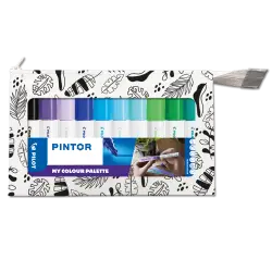 PILOT ΜΑΡΚΑΔΟΡΟΙ PINTOR ΣΕΤ 10 ΧΡΩΜΑΤΩΝ MEDIUM COOL COLOURS