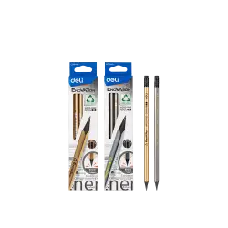 DELI ΜΟΛΥΒΙ ΤΡΙΓΩΝΙΚΟ ΜΕ ΓΟΜΑ HB WOOD-FREE BLISTER ENOVATION ΧΡΥΣΟ/ΑΣΗΜΙ 12 ΤΕΜΑΧΙ? (Το προιόν πωλείται σε μεμονωμένα τεμάχια το