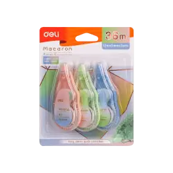 DELI ΔΙΟΡΘΩΤΙΚΗ ΤΑΙΝΙΑ 3 ΤΕΜΑΧΙΑ 5mmx12m MACARON ΑΣΣΟΡΤΙ 12 ΤΕΜΑΧΙΑ (Το προιόν πωλείται σε μεμονωμένα τεμάχια του ενός)