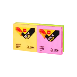 DELI ΧΑΡΤΙΑ ΣΗΜΕΙΩΣΕΩΝ ΑΥΤΟΚΟΛΛΗΤΑ 76x76mm 100 ΦΥΛΛ NEON 4 ΧΡΩΜΑΤΑ 12 ΤΕΜΑΧΙ (Το προιόν πωλείται σε μεμονωμένα τεμάχια του ενός)