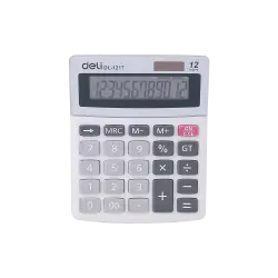 DELI ΑΡΙΘΜΟΜΗΧΑΝΗ 12 ΨΗΦΙΩΝ 13.4x10.6x3.3cm EASY ΑΣΗΜΙ