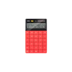 DELI ΑΡΙΘΜΟΜΗΧΑΝΗ 12 ΨΗΦΙΩΝ 16.5x10.3x1.5cm 12 ΨΗΦΙΩΝ TOUCH ΚΟΚΚΙΝΗ