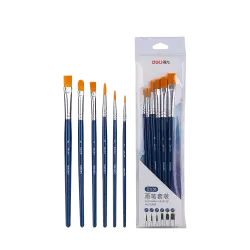 DELI ΠΙΝΕΛΟ ΣΤΡΟΓΓΥΛΟ/ΠΛΑΚΕ ΤΡΙΧΑ ΣΥΝΘΕΤΙΚΗ BLISTER 6 ΤΕΜΑΧΙΑ Νο 4-6-8 ΜΠΛ