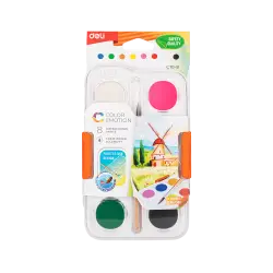 DELI ΝΕΡΟΧΡΩΜΑΤΑ 8 ΧΡΩΜΑΤΑ & 1 ΠΙΝΕΛΟ ΔΩΡΟ COLOR EMOTION