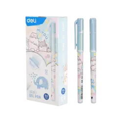 DELI ΣΤΥΛΟ GEL ΚΑΠΑΚΙ ΛΑΒΗ GRIP 0.5 MIYOU ΜΠΛΕ 12 ΤΕΜΑΧΙΑ (Το προιόν πωλείται σε μεμονωμένα τεμάχια του ενός)