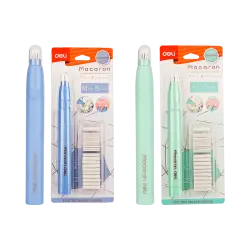 DELI ΓΟΜΑ ΗΛΕΚΤΡΙΚΗ & 20 ΑΝΤΑΛΛΑΚΤΙΚΑ 5mm / 2.5mm 225x90mm MACARON ΑΣΣΟΡΤΙ