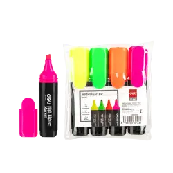 DELI ΜΑΡΚΑΔΟΡΟΙ ΥΠΟΓΡΑΜΜΙΣΗΣ ΠΛΑΚΕ BLISTER 4 ΤΕΜΑΧΙΑ 1-5mm DELIGHT ΑΣΣΟΡΤΙ