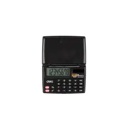 DELI ΑΡΙΘΜΟΜΗΧΑΝΗ 8 ΨΗΦΙΑ 9x6.2x1.5cm ΜΑΥΡΟ