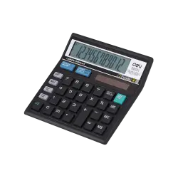 DELI ΑΡΙΘΜΟΜΗΧΑΝΗ 12 ΨΗΦΙΩΝ 12.9x12.9x2.65cm EASY ΜΑΥΡΗ