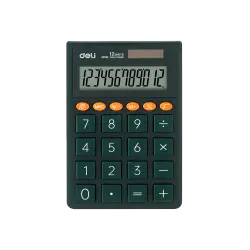 DELI ΑΡΙΘΜΟΜΗΧΑΝΗ 12 ΨΗΦΙΩΝ 11.22x7.02x0.85cm ΣΚΟΥΡΟ ΠΡΑΣΙΝΟ