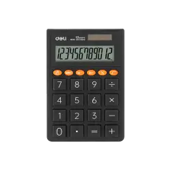 DELI ΑΡΙΘΜΟΜΗΧΑΝΗΝΗ 12 ΨΗΦΙΩΝ 11.22x7.02x0.85cm ΣΚΟΥΡΟ ΓΚΡΙ