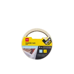 DELI ΤΑΙΝΙΑ ΧΑΡΤΟΤΑΙΝΙΑ 24mmx18.2m 14.5micron STICK UP ΛΕΥΚΟ 6 ΤΕΜΑΧΙΑ (Το προιόν πωλείται σε μεμονωμένα τεμάχια του ενός)