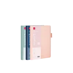 DELI ΣΗΜΕΙΩΜΑΤΑΡΙΟ ΡΙΓΕ ΕΞΩΦΥΛΛΟ ΔΕΡΜΑΤΙΝΗ ΘΗΚΗ ΣΤΥΛΟ 144 ΦΥΛΛΑ Α5 80gr