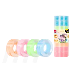 DELI ΚΟΛΛΗΤΙΚΗ ΤΑΙΝΙΑ 4 ΧΡΩΜΑΤΑ ΣΕΤ 8 ΤΕΜΑΧΙΑ 18mmx27.4m STICK UP ΑΣΣΟΡΤΙ