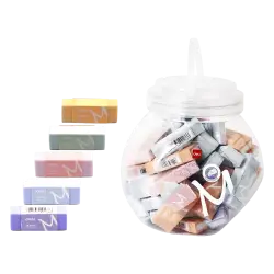 DELI ΒΙΤΡΙΝΑ ΓΕΜΑΤΗ ΓΟΜΑ 50x20x11mm MACARON ΑΣΣΟΡΤΙ 45 ΤΕΜΑΧΙΑ (Το προιόν πωλείται σε μεμονωμένα τεμάχια του ενός)