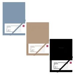 DELI ΣΗΜΕΙΩΜΑΤΑΡΙΟ ΚΑΡΩ ΔΕΡΜΑΤΙΝΗ ΛΑΣΤΙΧΟ 96 ΦΥΛΛΑ Α5 70gsm ΑΣΣΟΡΤΙ