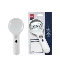 DELI ΦΑΚΟΣ ΜΕΓΕΘΥΝΤΙΚΟΣ LED 2.5x ΠΛΑΣΤΙΚΟΣ BLISTER 70mm ΛΕΥΚΟΣ