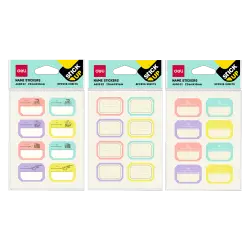 DELI ΕΤΙΚΕΤΕΣ ΑΥΤΟΚΟΛΛΗΤΕΣ ΣΧΟΛΙΚΕΣ BLISTER 6 ΦΥΛΛΑ 48 ΤΕΜΑΧΙΑ