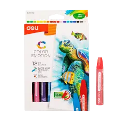 DELI ΛΑΔΟΠΑΣΤΕΛ 18 ΧΡΩΜΑΤΑ BLISTER COLOR EMOTION