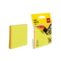 DELI ΧΑΡΤΙΑ ΣΗΜΕΙΩΣΕΩΝ ΑΥΤΟΚΟΛΛΗΤΑ BLISTER 4x25 ΦΥΛΛΑ 76x76mm STICK UP ΑΣΣΟΡΤΙ 12 (Το προιόν πωλείται σε μεμονωμένα τεμάχια του