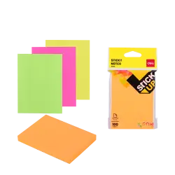 DELI ΧΑΡΤΙΑ ΣΗΜΕΙΩΣΕΩΝ ΑΥΤΟΚΟΛΛΗΤΑ BLISTER 100 ΦΥΛΛΑ 76x101mm STICK UP ΝΕΟΝ ΑΣΣΟ (Το προιόν πωλείται σε μεμονωμένα τεμάχια του ε