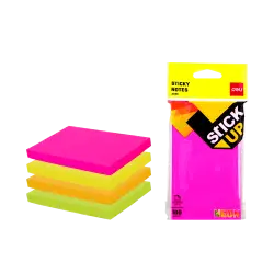 DELI ΧΑΡΤΙΑ ΣΗΜΕΙΩΣΕΩΝ ΑΥΤΟΚΟΛΛΗΤΑ BLISTER 100 ΦΥΛΛΑ 76x126mm STICK UP ΝΕΟΝ ΑΣΣΟ (Το προιόν πωλείται σε μεμονωμένα τεμάχια του ε