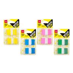 DELI ΣΕΛΙΔΟΔΕΙΚΤΗΣ ΔΙΑΦΑΝΟΣ ΑΥΤΟΚΟΛΛΗΤΟ 2x50 ΦΥΛΛΑ 44x25mm STICK UP ΑΣΣΟΡΤΙ  (Το προιόν πωλείται σε μεμονωμένα τεμάχια του ενός)