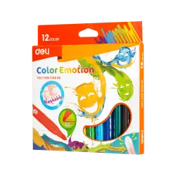 DELI ΜΑΡΚΑΔΟΡΟΣ JUMBO WASHABLE ΧΑΡΤΙΝΟ 12 ΧΡΩΜΑΤΑ 6mm COLOR EMOTION 12 ΤΕΜΑΧΙΑ (Το προιόν πωλείται σε μεμονωμένα τεμάχια του ενό