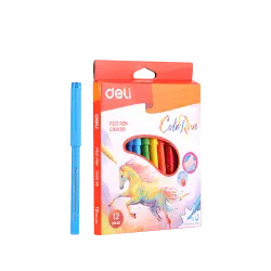 DELI ΜΑΡΚΑΔΟΡΟΣ WASHABLE ΧΑΡΤΙΝΟ BLISTER 12 ΧΡΩΜΑΤΑ 1.0-1.2mm COLORUN 24 ΤΕΜΑΧΙΑ (Το προιόν πωλείται σε μεμονωμένα τεμάχια του ε