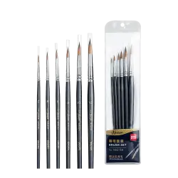 DELI ΠΙΝΕΛΟ ΤΡΙΧΑ ΣΥΝΘΕΤΙΚΗ ΣΤΡΟΓΓΥΛΟ BLISTER 6 ΤΕΜΑΧΙΑ Νο 2-4-6-8-10-12 ARTE NEUV