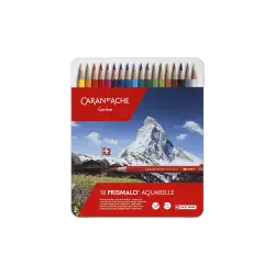 CARAN D'ACHE ΚΡΑΙΓΙΟΝ (ΞΥΛΟΜΠΟΓΙΕΣ) ΑΚΟΥΑΡΕΛΑΣ ΚΟΥΤΙ ΜΕΤΑΛΛΙΚΟ 18 ΧΡΩΜΑ?