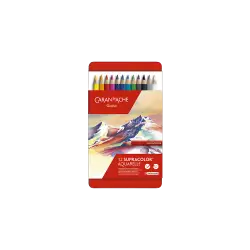 CARAN D'ACHE ΚΡΑΙΓΙΟΝ (ΞΥΛΟΜΠΟΓΙΕΣ) ΑΚΟΥΑΡΕΛΑΣ ΚΟΥΤΙ ΜΕΤΑΛΛΙΚΟ 12 ΧΡΩΜΑ?