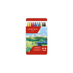 CARAN D'ACHE ΜΑΡΚΑΔΟΡΟΣ ΠΙΝΕΛΟ WASHABLE ΚΟΥΤΙ ΜΕΤΑΛΛΙΚΟ 10 ΧΡΩΜΑΤΑ Φ1.4mm FIBRALO
