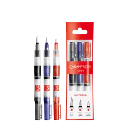 CARAN D'ACHE ΠΙΝΕΛΟ ΑΚΟΥΑΡΕΛΑΣ ΜΕ ΔΟΧΕΙΟ ΝΕΡΟΥ BLISTER 3 ΤΕΜΑΧΙΑ