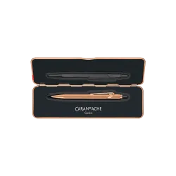 CΑRAN D'ACHE ΣΤΥΛΟ BALLPOINT ΜΑΥΡΟ ΜΕΛΑΝΙ ΜΕΤΑΛΛΙΚΟ ΣΕ ΜΕΤΑΛΛΙΚΟ ΚΟΥΤΙ MEDIUM