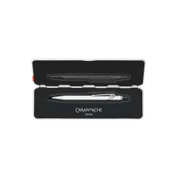 CΑRAN D'ACHE ΣΤΥΛΟ BALLPOINT ΜΑΥΡΟ ΜΕΛΑΝΙ ΜΕΤΑΛΛΙΚΟ ΣΕ ΜΕΤΑΛΛΙΚΟ ΚΟΥΤΙ MEDIUM