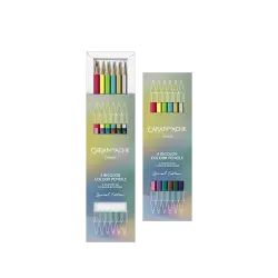 CARAN D'ACHE ΚΡΑΙΓΙΟΝ (ΞΥΛΟΜΠΟΓΙΕΣ) ΔΙΧΡΩΜΟ ΚΟΥΤΙ ΧΑΡΤΙΝΟ 6 ΧΡΩΜΑΤΑ Φ2.8mm