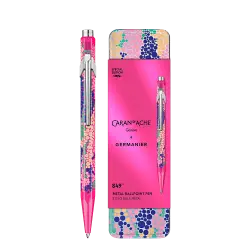 CARAN D'ACHE ΣΤΥΛΟ BALLPOINT ΜΑΥΡΟ ΜΕΛΑΝΙ ΣΕ ΜΕΤΑΛΛΙΚΟ ΚΟΥΤΙ 849 GERMANIER PINK FLUO