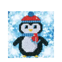 DIAMOND DOTZ ΚΑΤΑΣΚΕΥΗ ΨΗΦΙΔΩΤΟ ΚΑΜΒΑΣ 13.5x13.5cm ΠΙΝΓΚΟΥΙΝΟΣ