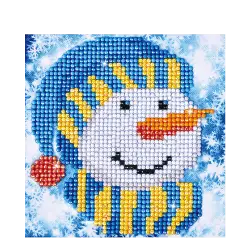 DIAMOND DOTZ ΚΑΤΑΣΚΕΥΗ ΨΗΦΙΔΩΤΟ ΚΑΜΒΑΣ 13.5x13.5cm ΧΙΟΝΑΝΘΡΩΠΟΣ