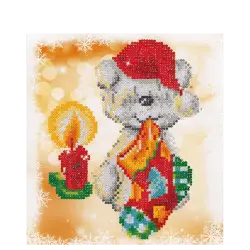 DIAMOND DOTZ ΚΑΤΑΣΚΕΥΗ ΨΗΦΙΔΩΤΟ ΚΑΜΒΑΣ 23x25cm ΧΡΙΣΤΟΥΓΕΝΝΙΑΤΙΚΗ ΚΑΛΤΣΑ